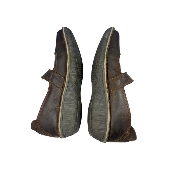 Weinbrenner‎ Brown Leather Buckle Strap Shoe Boho Cottage Prairie Size 40 - Picture 4 of 11